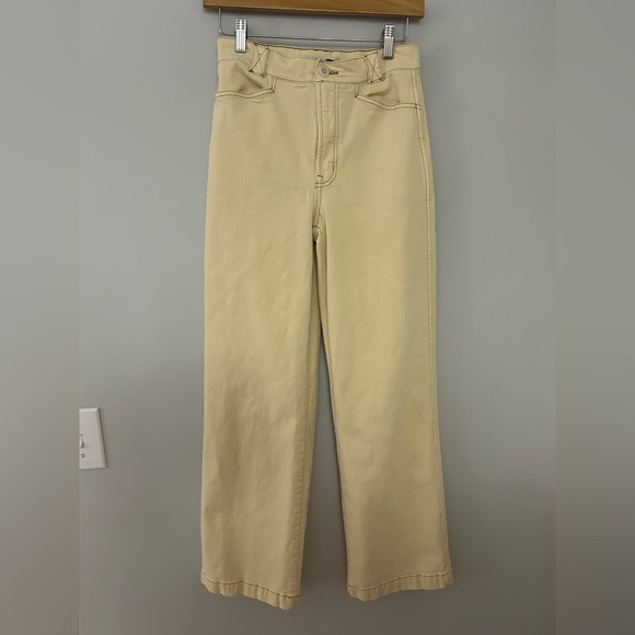 Madewell The Emmett Wide-Leg Pants Garment Dyed Edition in Sand - Picture 2 of 9